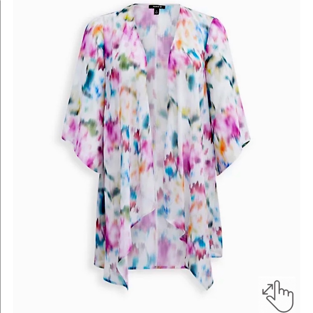 Torrid size 2 okay chiffon kimono top